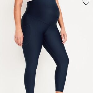 Old Navy Blue Full Panel Maternity Leggings - Size 2XL